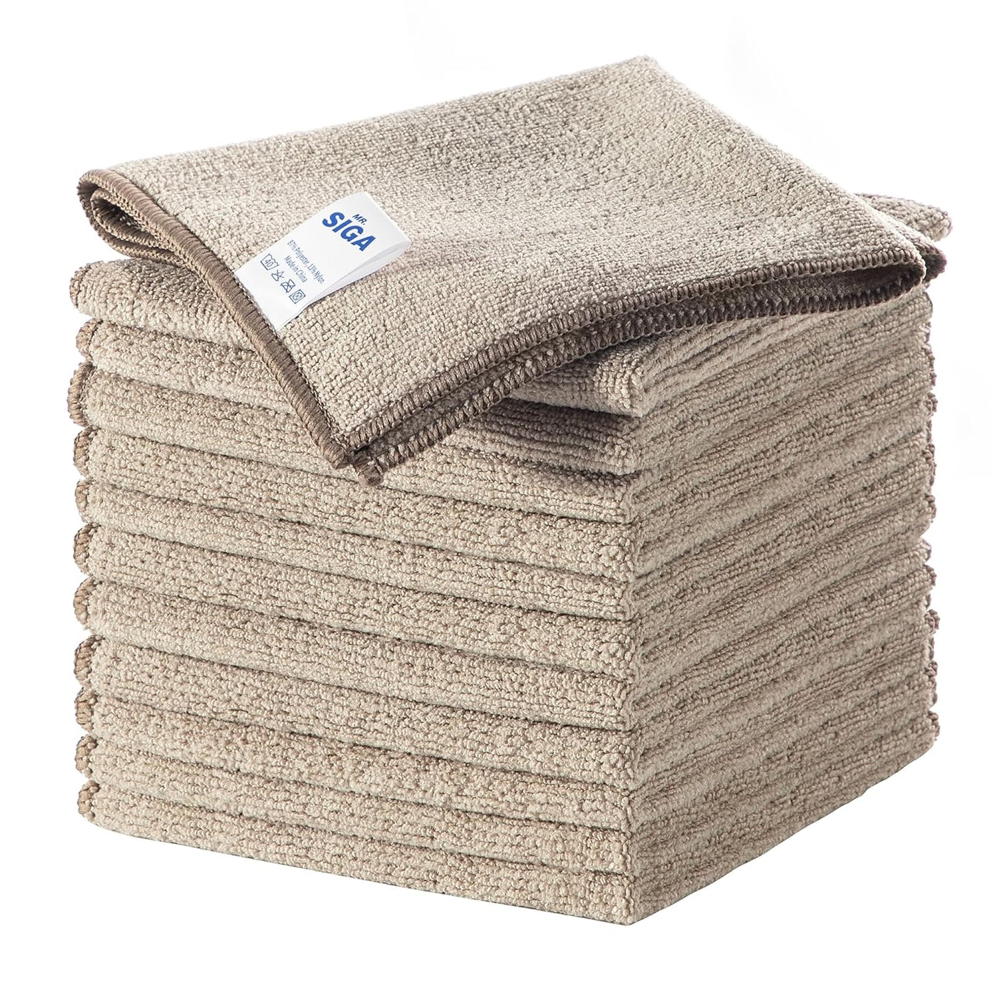 MR.SIGA_Microfiber_Cleaning_Cloths,_All-Purpose_Surface_Microfiber_Towels,_Streak_Free_Cleaning_Rags,_Pack_of_12,_Wheat,_Size_32_x_32_cm(12.6_x_12.6_inch)
