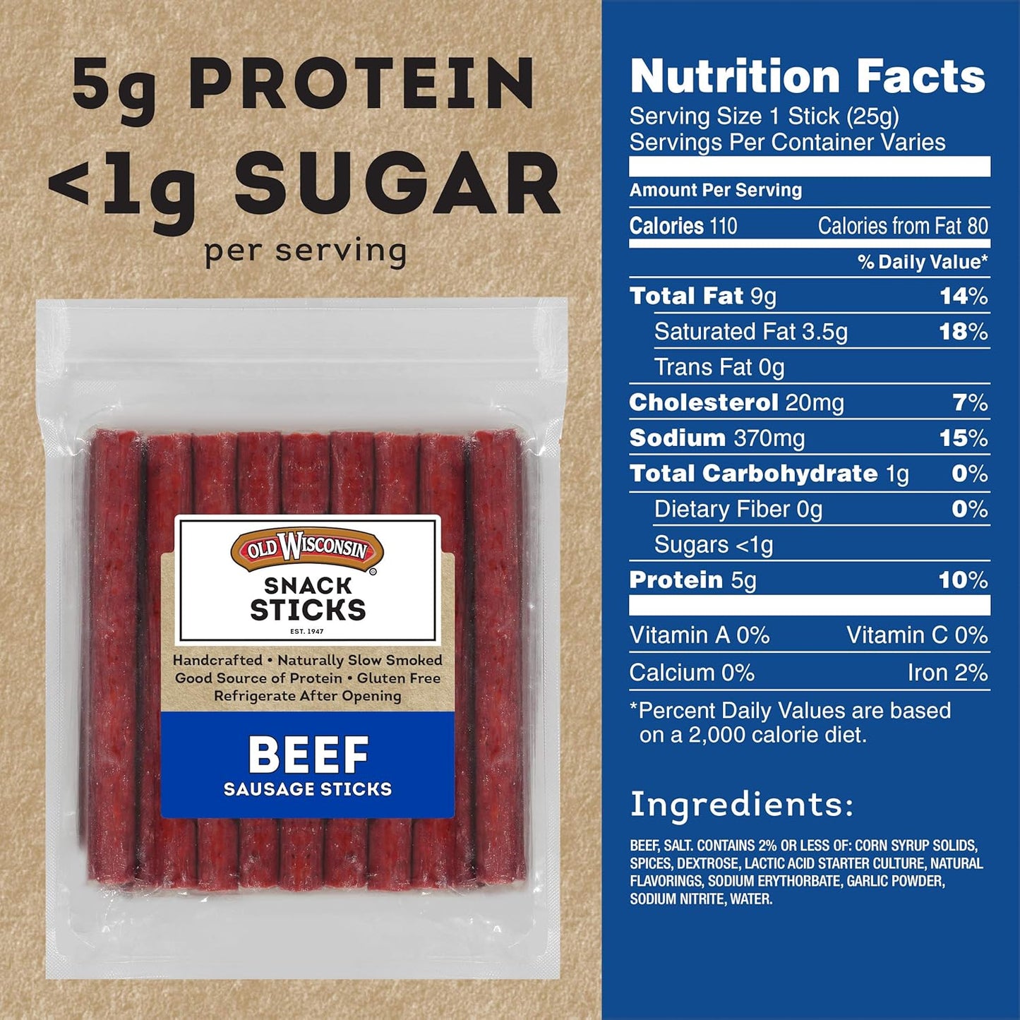 Old_Wisconsin_Beef_Sausage_Snack_Sticks,_Naturally_Smoked,_Ready_to_Eat,_High_Protein,_Low_Carb,_Keto,_Gluten_Free,_26_Ounce_Resealable_Package