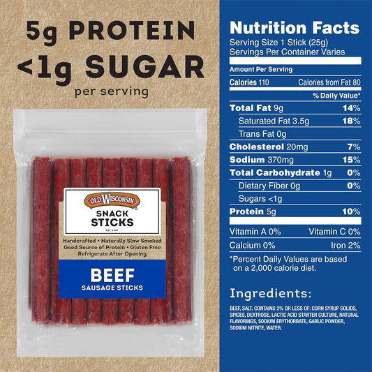 Old_Wisconsin_Beef_Sausage_Snack_Sticks,_Naturally_Smoked,_Ready_to_Eat,_High_Protein,_Low_Carb,_Keto,_Gluten_Free,_26_Ounce_Resealable_Package