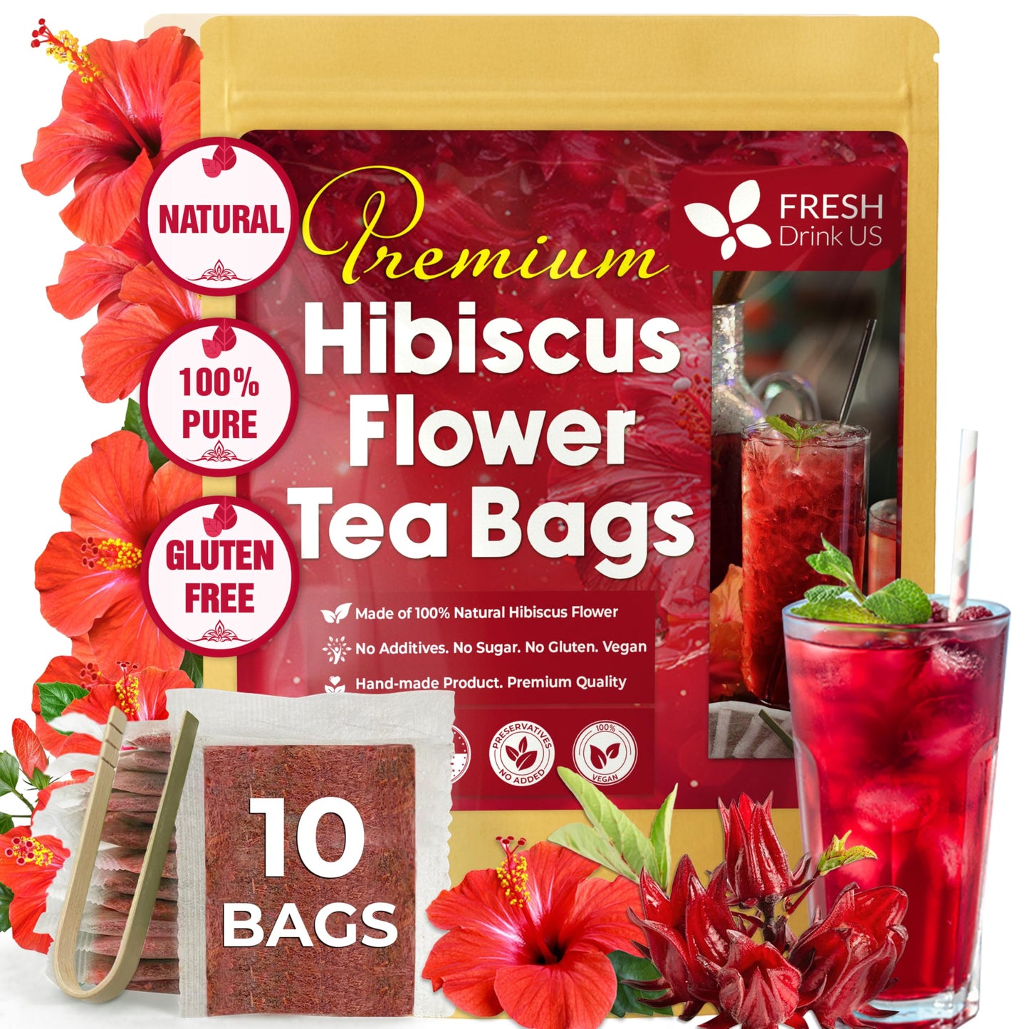 Hibiscus - 10 Tea Bags