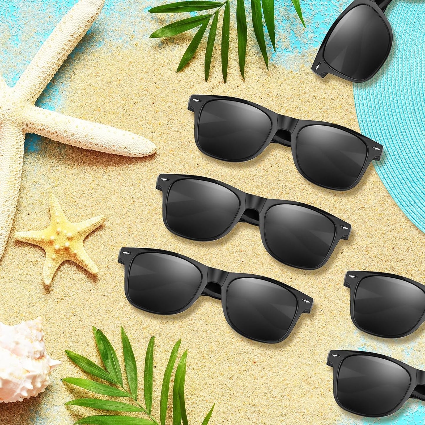 ASTARON_Black_Sunglasses_Bulk,_6/12/24/48_Pack_Sunglasses_Party_Favors_for_Summer_Beach_Pool_Birthday_Wedding_Party_Supplies