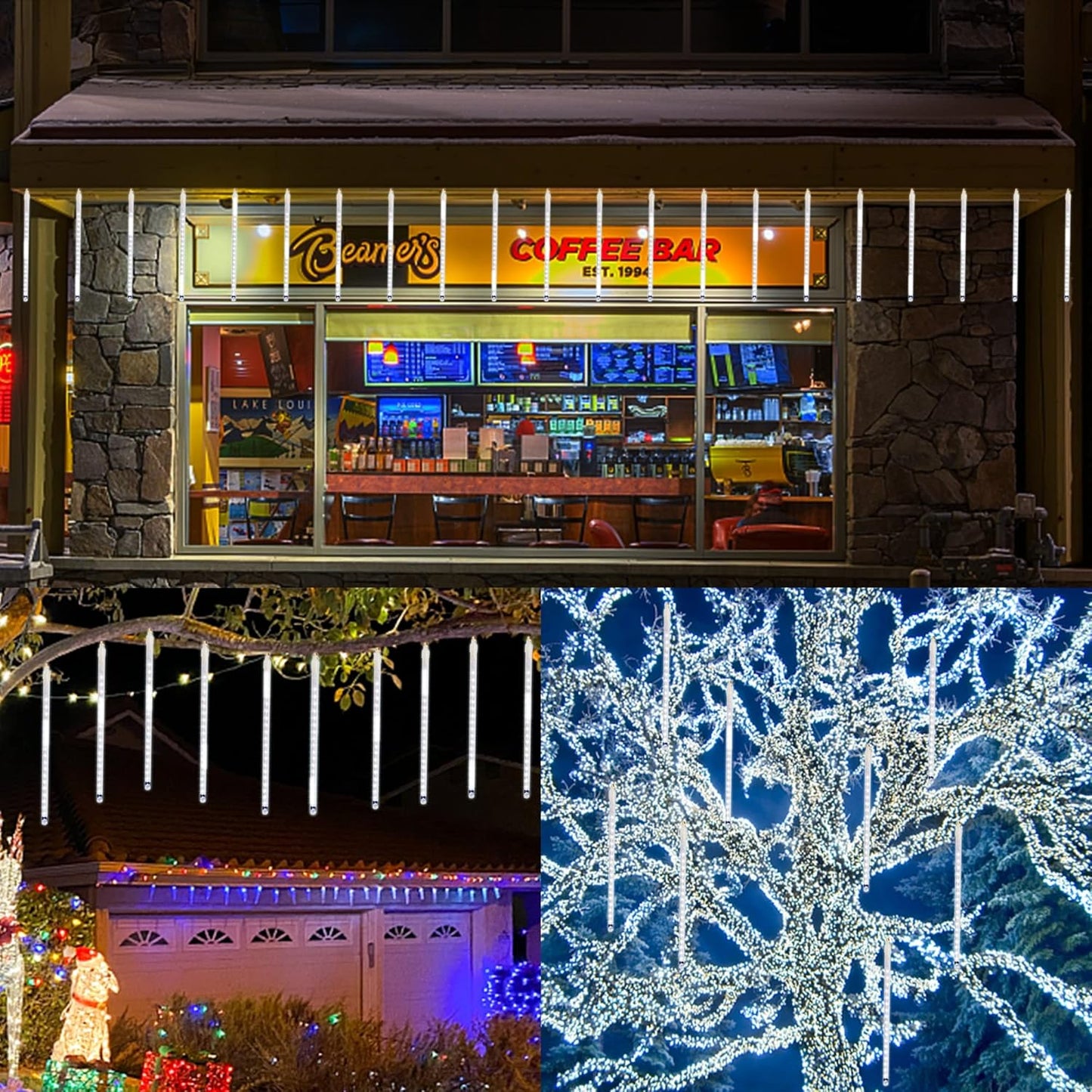 LJLNION_Meteor_Shower_Lights,_12_Inch_Outdoor_Icicle_Christmas_Lights,_8_Tubes_288_LED_Iciclelights_Snow_Falling_Light,_Connectable_Raindrop_Light,_Xmas_Wedding_Party_Tree_Holiday_Decor,_White
