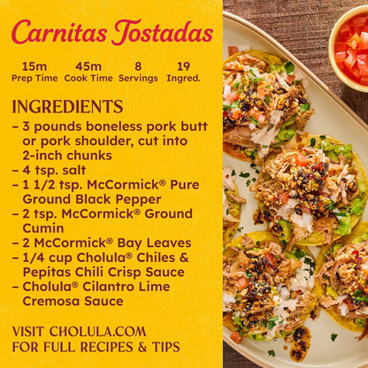 Cholula_Chili_Crisp_Sauce,_Chiles_&_Pepitas,_Crunchy_Topping_for_Tacos,_Tostadas,_Eggs,_Pizza_and_More,_8_oz