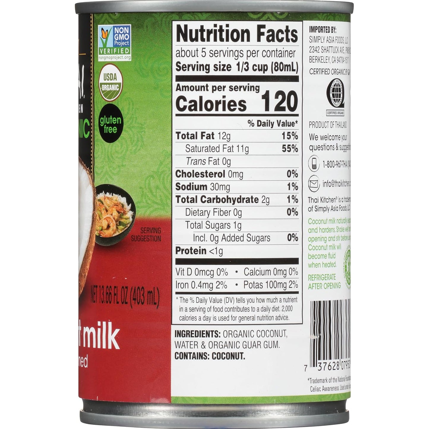 Thai_Kitchen_Organic_Unsweetened_Coconut_Milk,_13.66_fl_oz_(Pack_of_12)