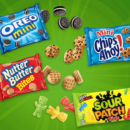 OREO_Mini_Cookies,_CHIPS_AHOY!_Mini_Cookies,_SOUR_PATCH_KIDS_Candy_&_Nutter_Butter_Bites_&_Candy_Variety_Pack,_32_Snack_Packs
