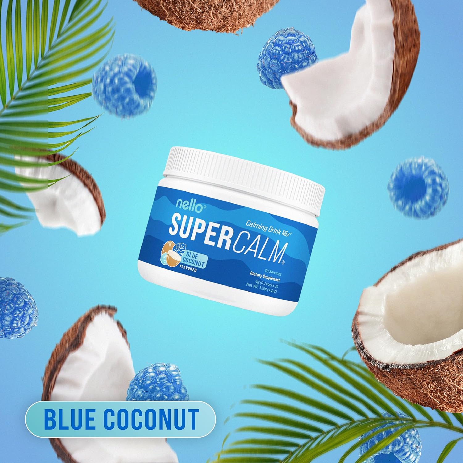 Nello_Supercalm_Powdered_Drink_Mix_Tub,_Cortisol_Reducer*_and_Sleep_Aid_Supplement,_L_Theanine,_Ksm-66_Ashwagandha,_Magnesium_Glycinate,_Vitamin_D_3,_No_Sugar,_Non_GMO,_On_The_Go,_30_Ct,_Blue_Coconut