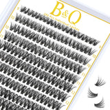 Lash Clusters 40D-0.07D-9-16MIX B&Q 280 Clusters False Eyelash 20D 30D 40D Individual Lashes Cluster DIY Eyelash Extensions at Home (40D-0.07D,9-16MIX) Makeup Realistic Cosmetic Eyelashes Extensions Lightweight