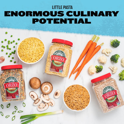 RiceSelect_Orzo_Rice-Shaped_Pasta,_Premium_Non-GMO_Orzo_Pasta,_26.5-Ounce_Jar