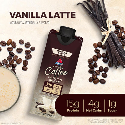 Atkins_Iced_Coffee_Vanilla_Latte_Protein_Shake,_Coffee_and_Vanilla_Flavored,_15g_Protein,_4g_Net_Carbs,_1g_Sugar,_Low_Carb,_Keto_Friendly,_High_Protein_Shake,_12_Pack_(11_fl._oz_each)
