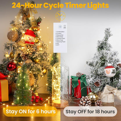 Mlambert_LED_Fairy_Lights_Battery_Operated_with_Timer,_Rechargeable_Mini_Twinkle_Lights_for_Christmas_Decor,_Holiday_Party,_32.8FT(16.4x2),_Warm_White