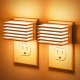 JandCase LED Night Light, [2/4 Pack] Night Lights Plug into Wall with Dusk to Dawn Sensor, Dimmable Plug in Night Light, Adjustable Brightness, Soft White/Warm White/Amber Nightlight for Bedroom Bathroom Hallway