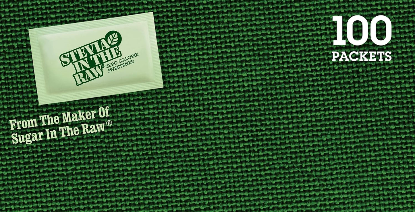 Stevia_In_The_Raw,_Plant_Based_Zero_Calorie,_No_Erythritol,_Sugar_Substitute,_Sugar-Free_Sweetener_for_Coffee,_Hot_&_Cold_Drinks,_Suitable_For_Diabetics,_Vegan,_Gluten-Free,_100Count_Packets_(1_Pack)