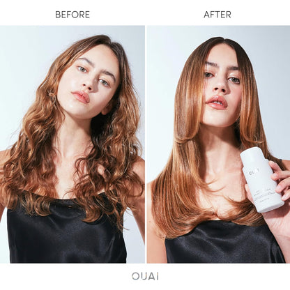 OUAI_Hair_Gloss_-_In-Shower_Shiny_Hair_Treatment_&_Glaze_with_Frizz_Control_-_Heat_Protectant_Infused_with_Hyaluronic_Acid,_Rice_Water_&_Panthenol_-_Paraben,_Phthalate_&_Sulfate_Free_(6_Oz)