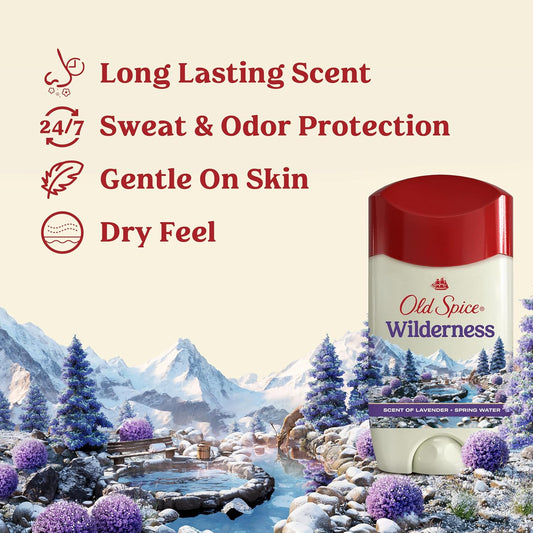 Old_Spice_Dry_Feel_Antiperspirant_Deodorant_for_Men,_24/7_Sweat_&_Odor_Protection,_Gentle_on_Skin_with_Skin_Conditioners,_Wilderness_with_Lavender_+_Spring_Water_Scent,_2.6_oz_(Pack_of_2)