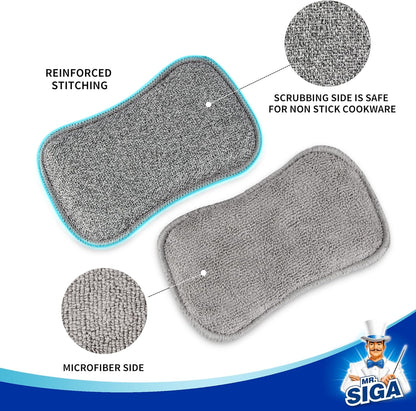 MR.SIGA_Dual-Sided_Scrub_Sponges,_Long_lasting,_Reusable_Dishwashing_Sponges_for_Kitchen,_6_Pack