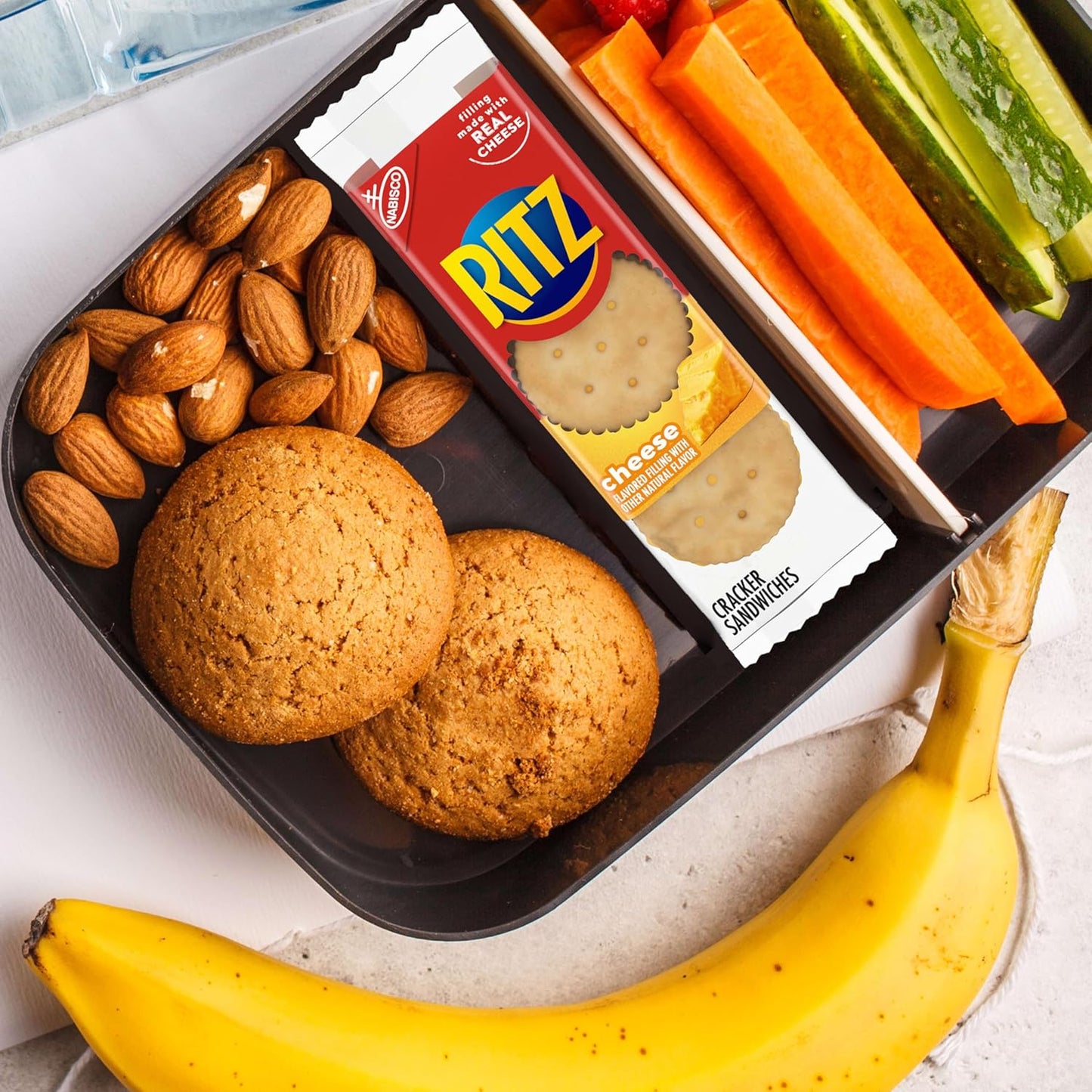 RITZ_Peanut_Butter_and_Cheese_Sandwich_Crackers_Variety_Pack,_Lunch_Snacks,_32_Snack_Packs_(6_Crackers_Per_Pack)