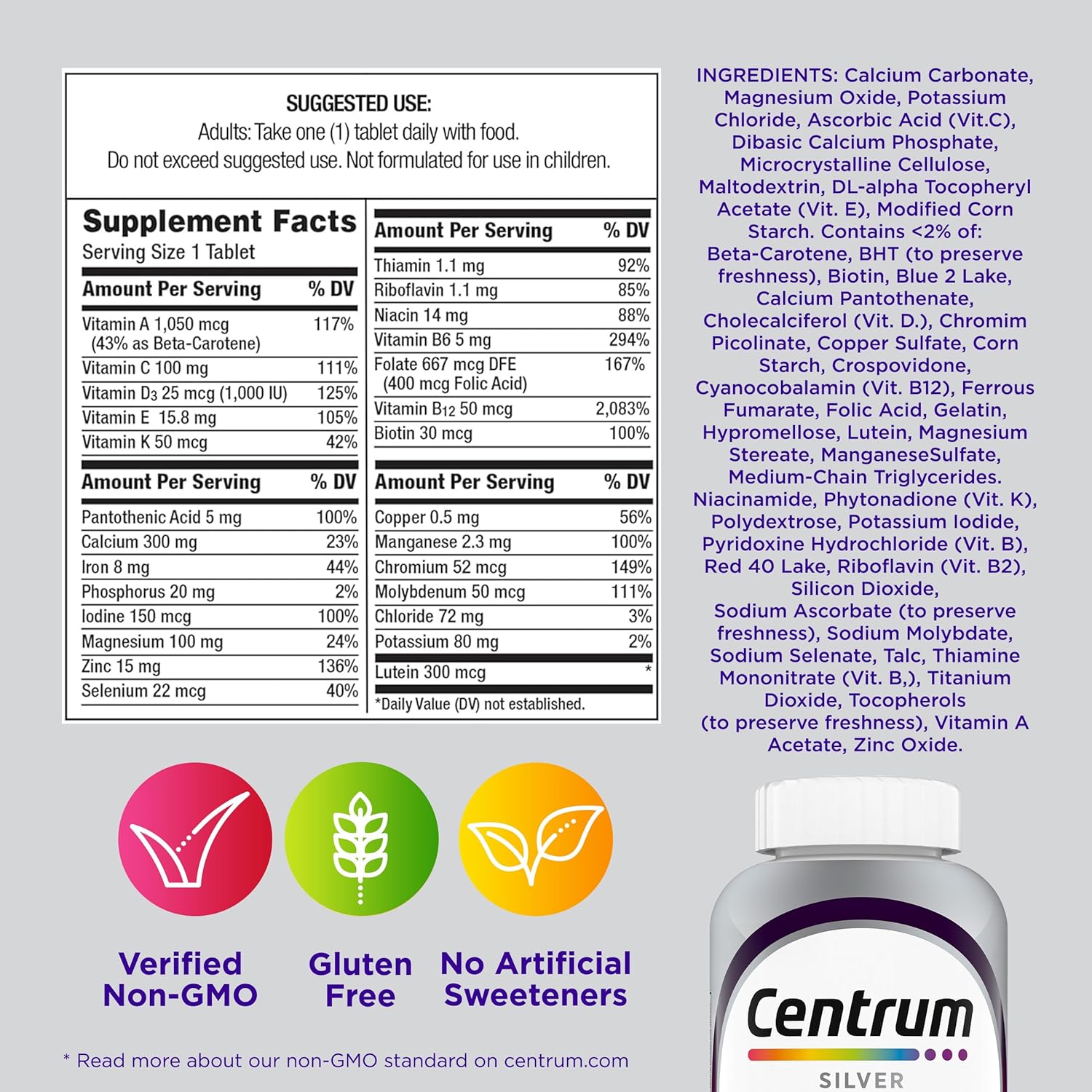 Centrum_Silver_Women's_Multivitamin_for_Women_50_Plus,_Multivitamin/Multimineral_Supplement_with_Vitamin_D3,_B_Vitamins,_Non-GMO_Ingredients,_Supports_Memory_and_Cognition_in_Older_Adults_-_200_Ct