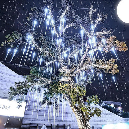 Aukora_Christmas_Lights_Outdoor_Meteor_Shower_Falling_Rain_Lights_12_inch_8_Tubes_192LED_Snowfall_Cascading_Icicle_String_Light_for_Xmas_Tree_Decor_Wedding_Party_Holiday_Window_Garden,_UL_Plug,_White