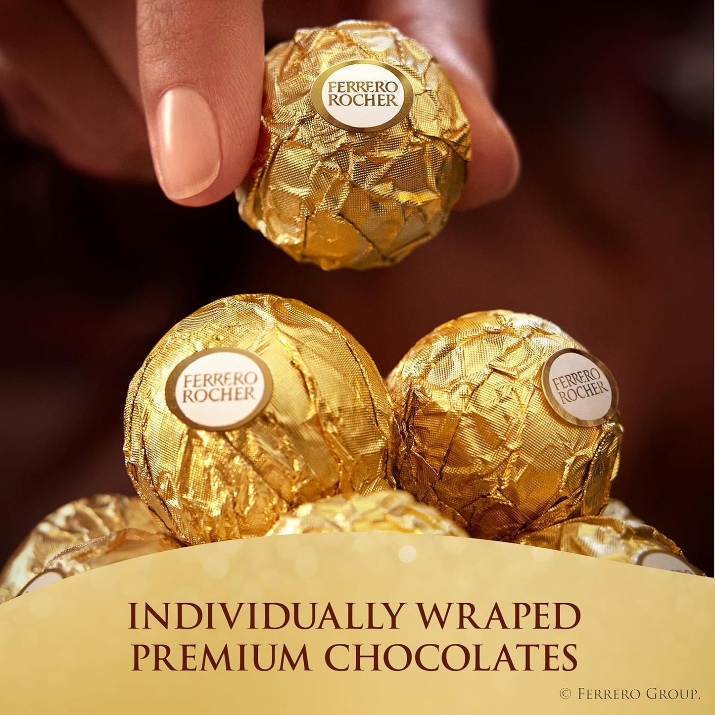Ferrero_Rocher_Gourmet_Hazelnut_Milk_Chocolate,_3_Individually_Wrapped_Chocolates,_1.3_oz
