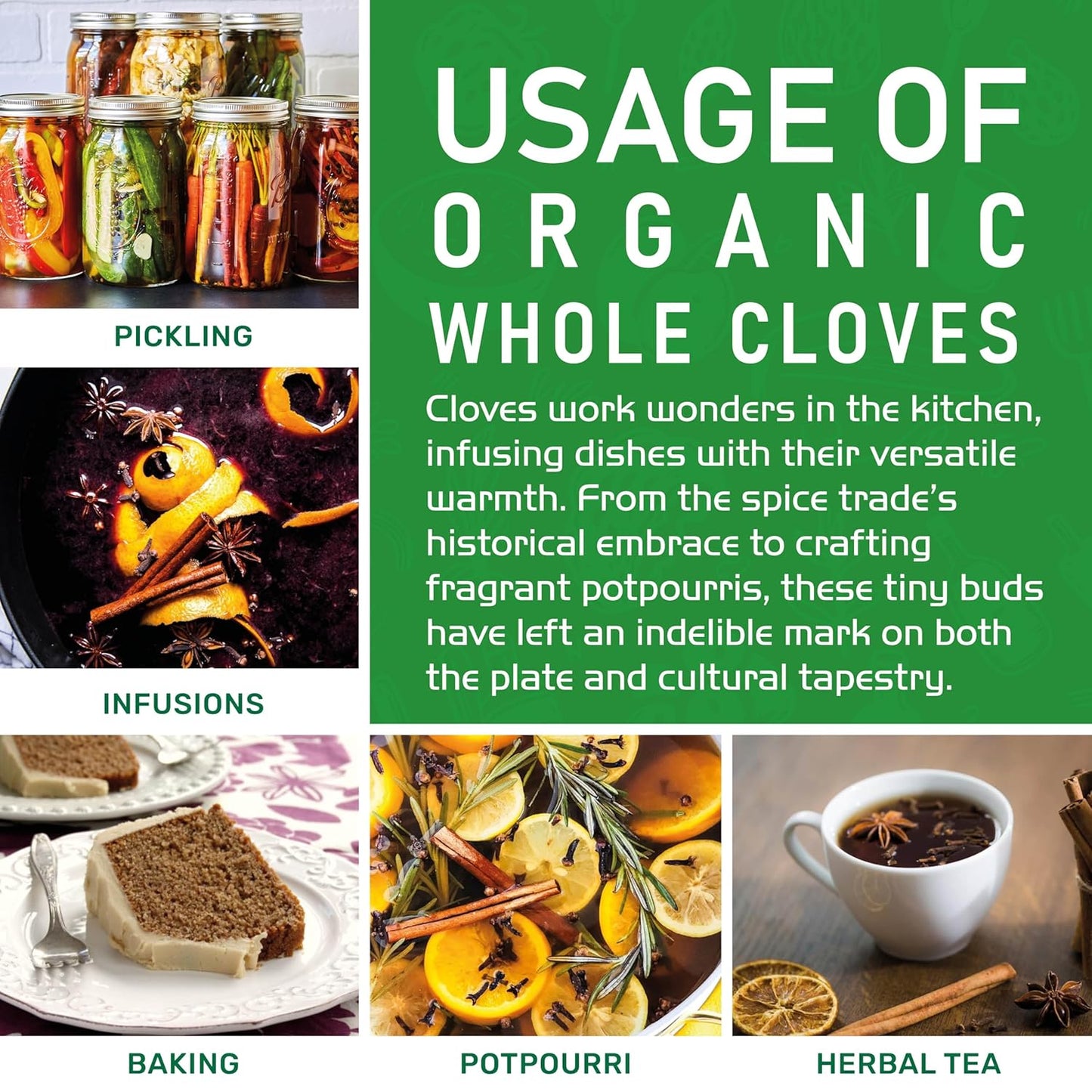 Jiva_Organic_Cloves_Whole_3.5_Ounce_Bag_-_Non-GMO,_Non_Irradiated_-_Dried_Clove_Buds_-_Great_for_Foods,_Tea,_Pomander_Balls,_and_even_Potpourri