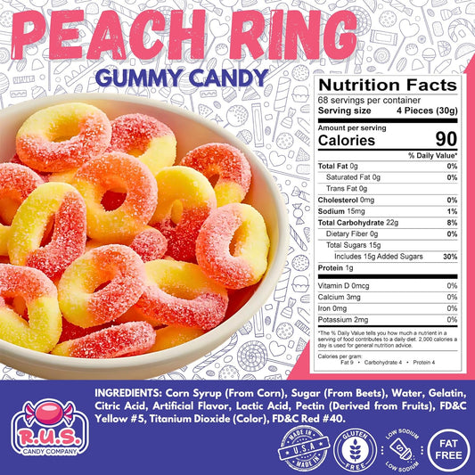 Peach_Ring_Gummies_8_oz_Bag_–_Fruity_Gummy_Candy_–_Fresh,_Soft_&_Chewy_–_Party,_Snack,_Candy_Buffet_–_by_RUS_Candy_Company_(Peach)_(1_Pack)