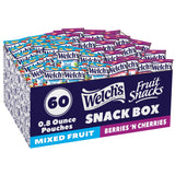 Welch's Fruit Snacks, Mixed Fruit & Berries 'N Cherries Variety Pack, Great for School Lunches, Bulk Pack, Individual Single Serve Bags, 0.8 oz