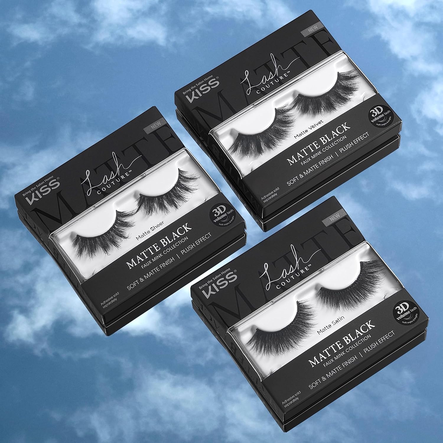 KISS_Matte_Black,_False_Eyelashes,_'Matte_Velvet',_16mm,_Includes_1_Pair_Of_Lash,_Easy_to_Apply,_Reusable_Lash_Clusters
