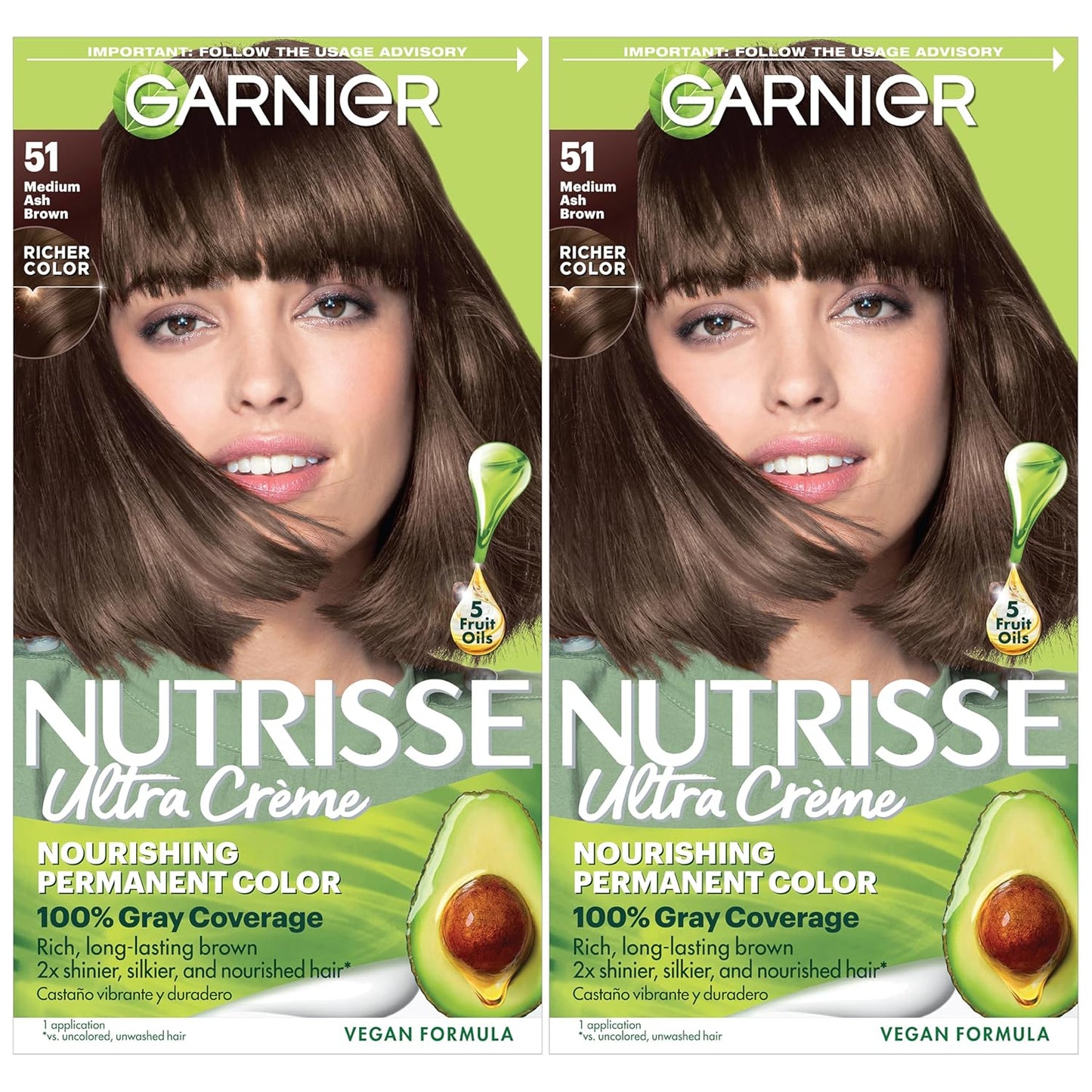 Garnier_Nutrisse_Ultra_Creme_Hair_Color,_Permanent_Hair_Dye_with_100%_Gray_Coverage,_Vegan_&_Cruelty-Free,_51_Medium_Ash_Brown_(Cool_Tea),_2_Count