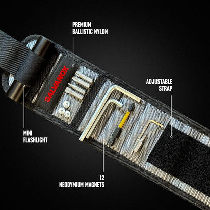 Galvanox_Magnetic_Wristband_with_LED_Flashlight_-_Nylon_Wrist_Magnet_for_Tools,_Screws_and_Nails_with_Adjustable_Work_Light_-_Great_Gift_for_Men,_Father,_Handyman_(Black)