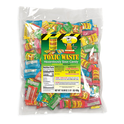 TOXIC WASTE - Hazardously Sour Candy - Apple, Watermelon, Lemon, Blue Raspberry, &amp;amp; Black Cherry Flavors - 1 lb. Bag