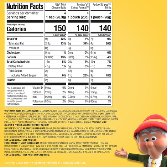 Keebler_Sweet_&_Salty_Mix,_Keebler_Fudge_Stripes,_Mother's_Circus_Animals,_Utz_Mini_Cheese_Balls,_1_Oz._(Pack_of_12)