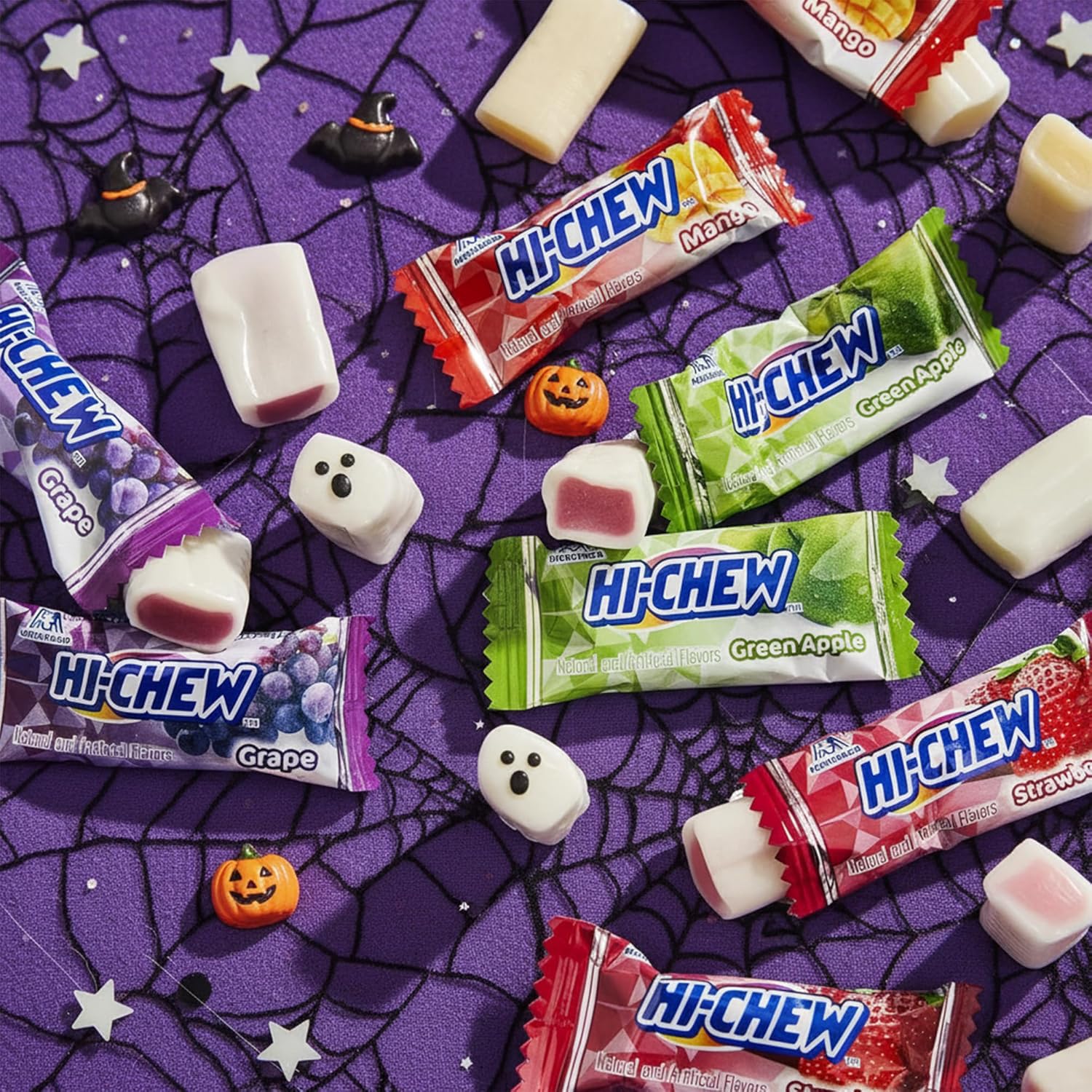 HI-CHEW_Assorted_Bulk_Candy_Bag,_Green_Apple_Strawberry_Mango_Grape,_Soft_&_Chewy_Candy_2lb_-_185+_Pieces_Individually_Wrapped_-_Made_with_Immensely_Juicy_Fruity_Flavors
