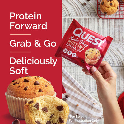 Quest_Nutrition_Chocolate_Chip_Muffin,_10g_Protein,_2g_Net_Carb,_Less_than_1g_Sugar,_Protein_Snack,_4_Count