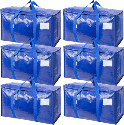 TICONN_6_Pack_Extra_Large_Moving_Bags_Heavy_Duty_with_Zippers_&_Carrying_Handles,_Durable_Storage_Bags_Moving_Boxes_for_Closet_Organizers_and_Storage_(6_Pack,_Blue)