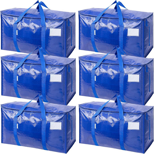 TICONN_6_Pack_Extra_Large_Moving_Bags_Heavy_Duty_with_Zippers_&_Carrying_Handles,_Durable_Storage_Bags_Moving_Boxes_for_Closet_Organizers_and_Storage_(6_Pack,_Blue)