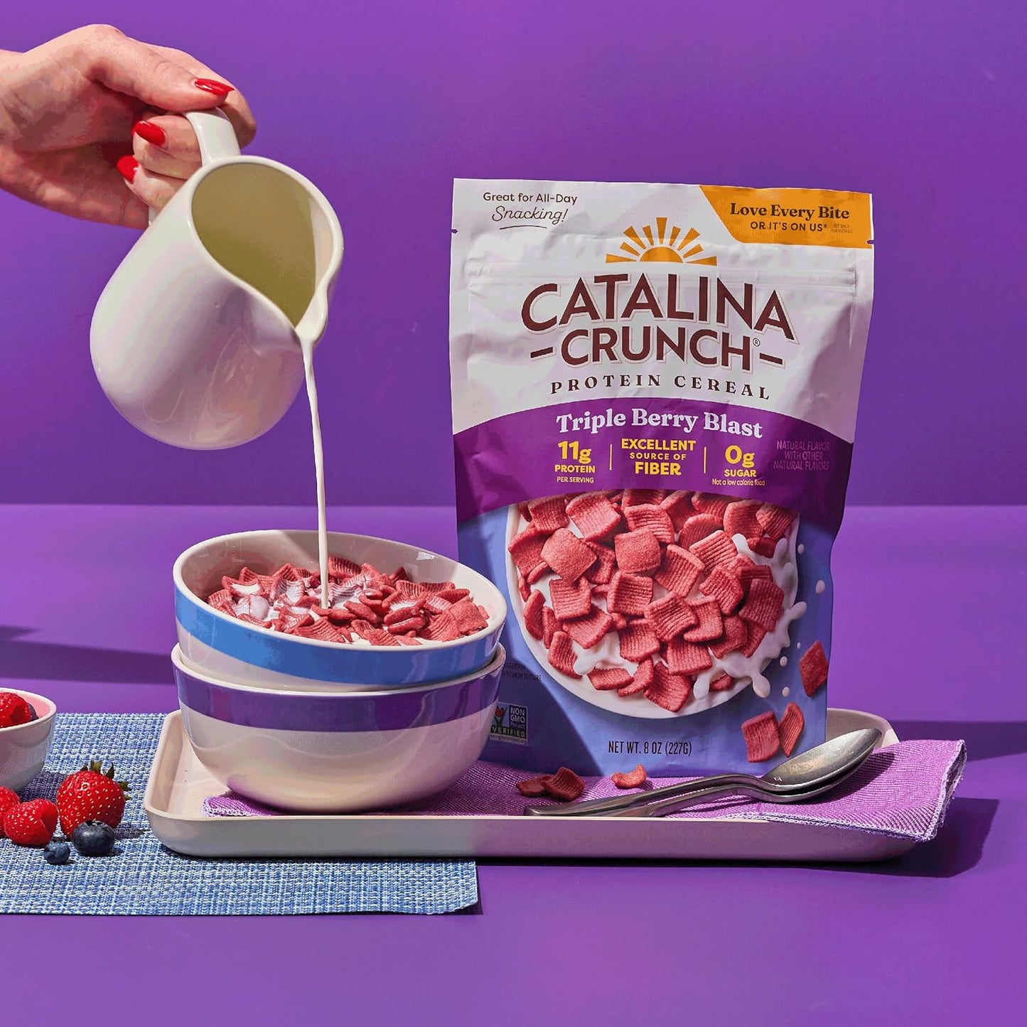 Catalina_Crunch_Protein_Cereal_-_Sugar_Free_Breakfast_Cereal_with_11g_of_Protein_-_Gluten_Free_-_Triple_Berry_Blast_-_8_oz._Bag_(Pack_of_1),_Packaging_May_Vary