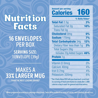 Swiss_Miss_Milk_Chocolate_Flavored_Hot_Cocoa_Mix,Family_Pack,Hot_Cocoa_Bar_Supplies,1.38_oz.,16-Count_Envelopes,(Pack_of_2)