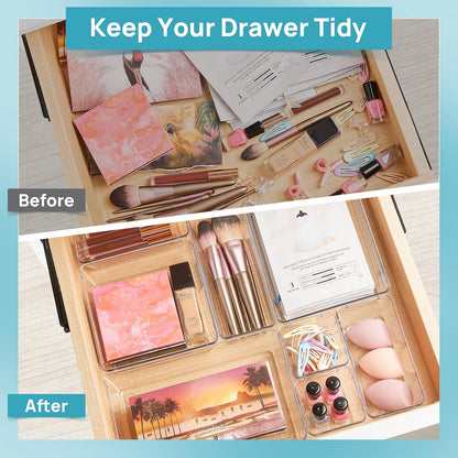 Vtopmart_25_PCS_Clear_Plastic_Drawer_Organizers_Set,_4-Size_Versatile_Bathroom_and_Vanity_Drawer_Organizer_Trays,_Storage_Bins_for_Makeup,_Bedroom,_Kitchen_Gadgets_Utensils_and_Office