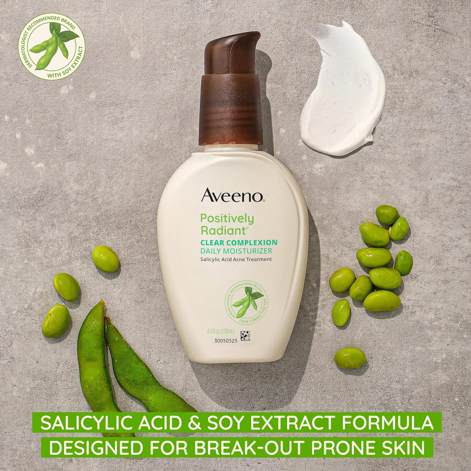 Aveeno_Positively_Radiant_Clear_Complexion_Face_Moisturizer,_Acne_Facial_Moisturizer_with_Soy_and_Salicylic_Acid_for_Oily_Skin,_Hypoallergenic_Formula,_Paraben-Free,_Non-Comedogenic,_Pump,_4_FL_OZ