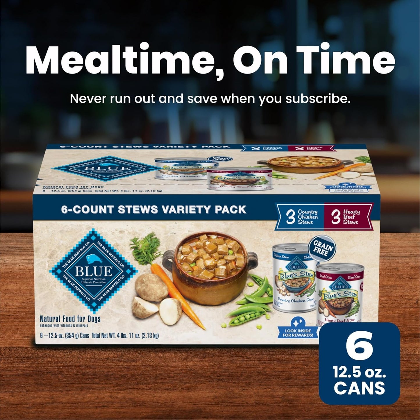 Blue_Buffalo_Blue’s_Stew_Variety_Pack_Hearty_Beef_&_Country_Chicken_Stew_Natural_Grain_Free_Wet_Dog_Food_with_Real_Meat_in_Thick_Savory_Gravy,_Natural_Ingredients,_12.5-oz_Cans_(6_Count)