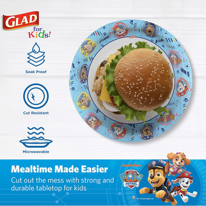 Glad_for_Kids_Paw_Patrol_Disposable_Paper_Plates,_Heavy_Duty_Soak_Proof_Microwavable_Kids_Plates_for_Parties,_Birthdays,_and_Everyday_Meals,_Core_Pups_Blue,_8.5_Inch,_20_Count