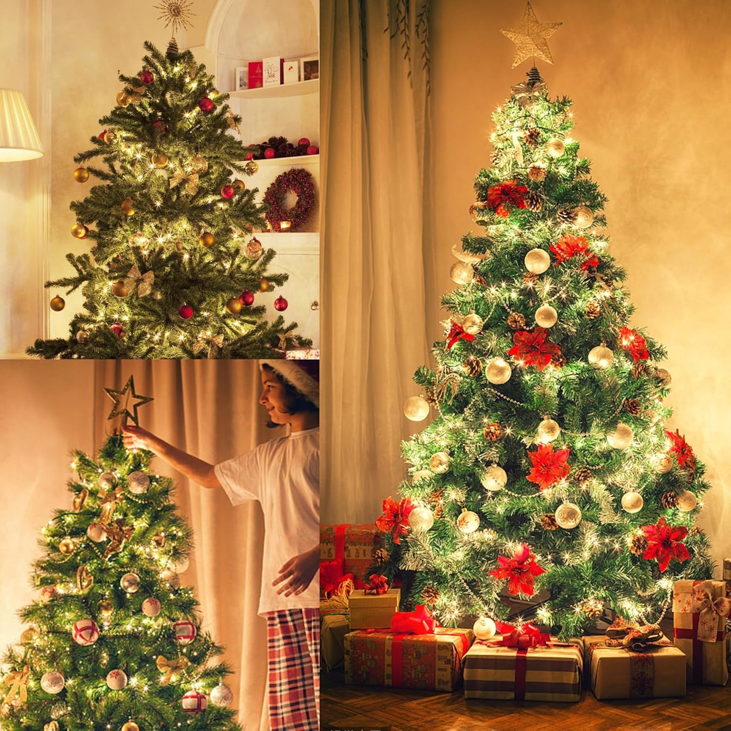 Blissun_Christmas_Lights,_50-Count_Green_Wire_Light_Set,_Battery_Operated_Christmas_Mini_String_Light_with_8_Modes,_16_ft_Fairy_Lights_for_Christmas_Tree_Garden_Wreath_Decorations_(2_Pack,_Warm_White)