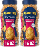 PLANTERS Peanuts, Dry Roasted Peanuts, Party Snacks, Plant Based Protein, Snacks For Adults