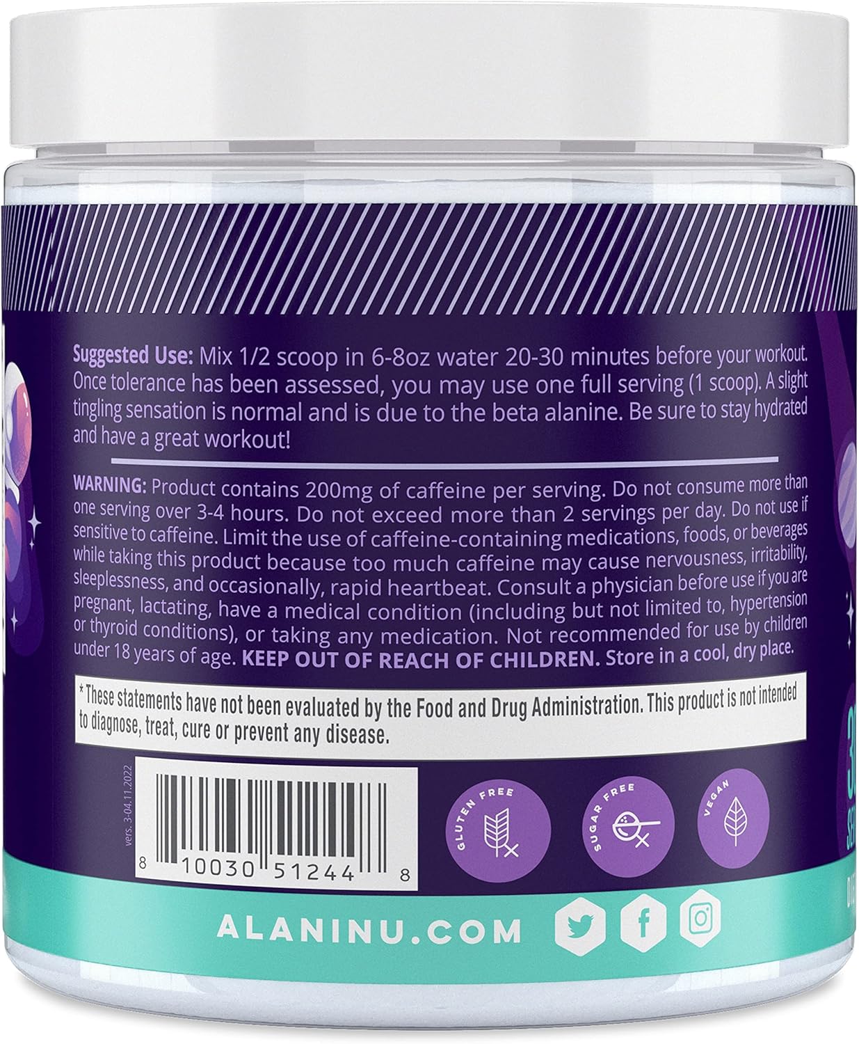 Alani_Nu_Pre_Workout_Powder_Cosmic_Stardust_|_Amino_Energy_Boost_|_Endurance_Supplement_|_Sugar_Free_|_200mg_Caffeine_|_L-Theanine,_Beta-Alanine,_Citrulline_|_30_Servings