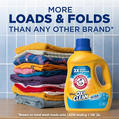 ARM_&_HAMMER_Plus_OxiClean_Ultra_Stain_Fighters_Liquid_Laundry_Detergent,_Stain_Remover_for_Clothes,_Fresh_Scent,_122_Loads,_158.6_Fl_Oz