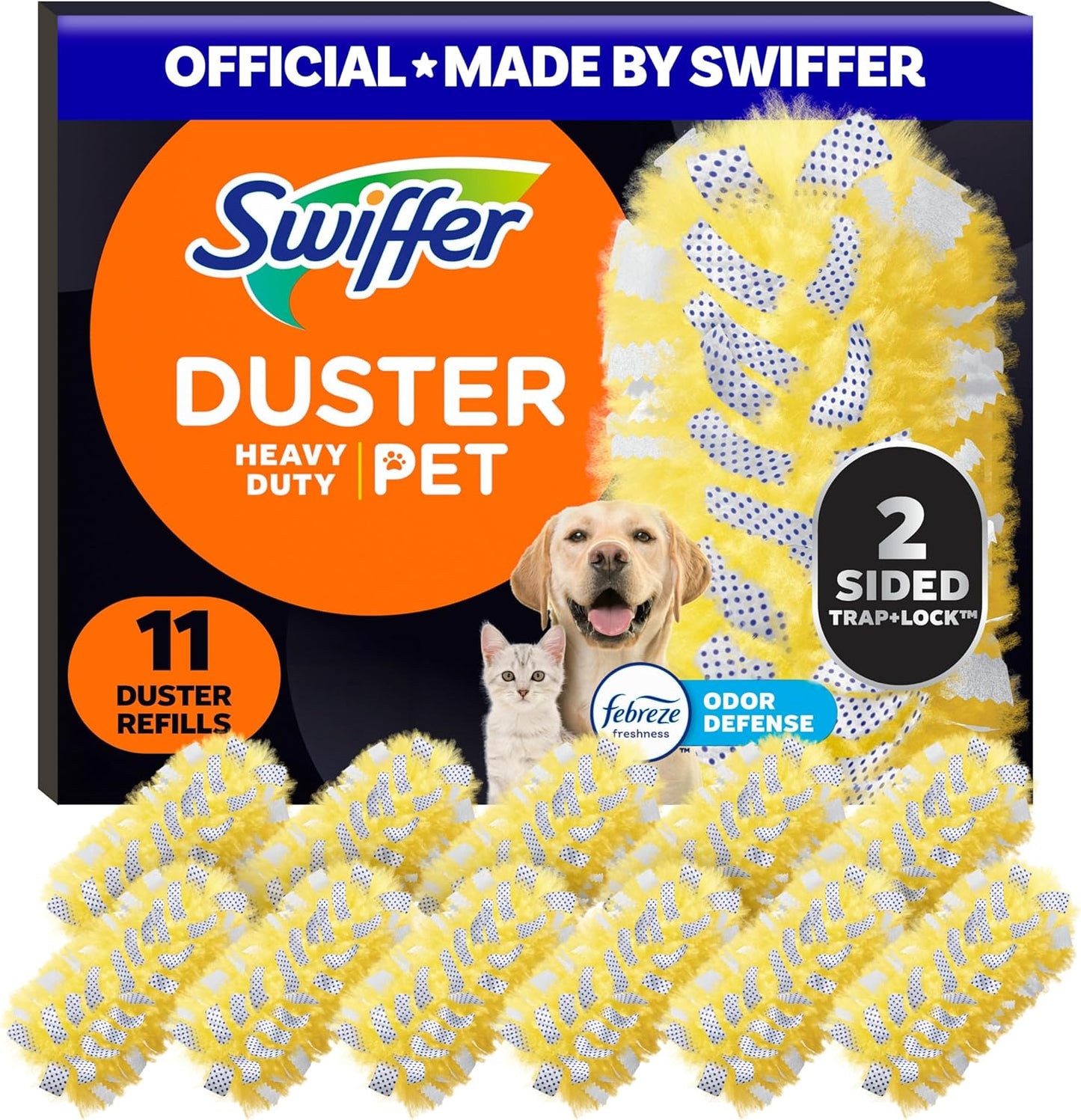 Swiffer_Pet_Heavy_Duty_Dusters_Refills,_Multisurface_360_Dusters_with_Febreze_Odor_Defense,_11_Count