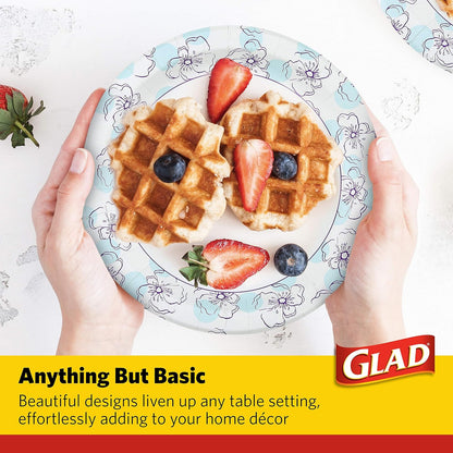 Glad_Round_Disposable_Paper_Plates,_Blue_Flower_Design,_Heavy_Duty_Soak_Proof_Cut_Resistant_Microwave_Safe_Plates_for_Meals,_Parties,_Picnics,_and_Events,_10_Inch,_50_Count