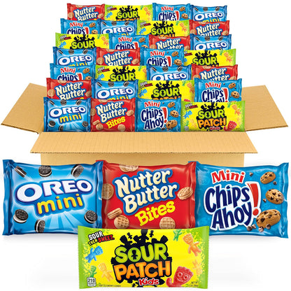 OREO_Mini_Cookies,_CHIPS_AHOY!_Mini_Cookies,_SOUR_PATCH_KIDS_Candy_&_Nutter_Butter_Bites_&_Candy_Variety_Pack,_32_Snack_Packs