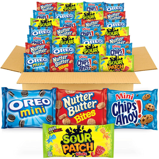 OREO_Mini_Cookies,_CHIPS_AHOY!_Mini_Cookies,_SOUR_PATCH_KIDS_Candy_&_Nutter_Butter_Bites_&_Candy_Variety_Pack,_32_Snack_Packs