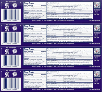 ARM_&_Hammer_Complete_Care_Toothpaste,_Teeth_Whitening_Toothpaste_with_Baking_Soda,_Fluoride,_Whole_Mouth_Protection,_Fresh_Mint_Flavor,_6.0_oz_(Pack_of_4)